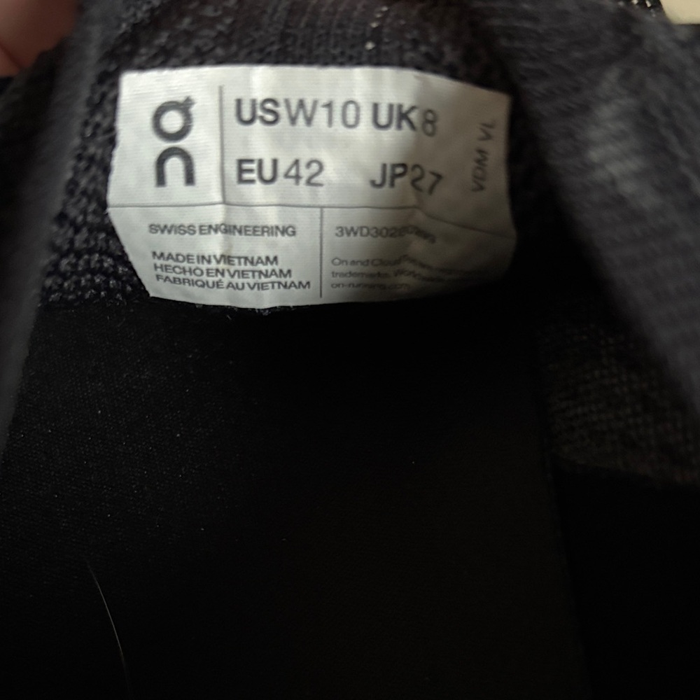 On Running Men's Black and White Athletic Shoes - Picture 7 of 7